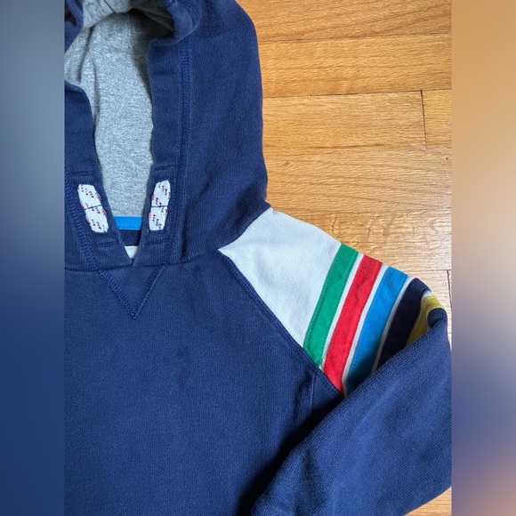 Mini Boden hooded pullover sweatshirt - Kids' Size 4-5 - w/pockets & stripes - Picture 10 of 11